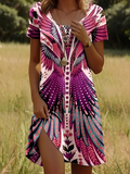 Luméa™ | Linnea Robe Courte Imprimée Tendance