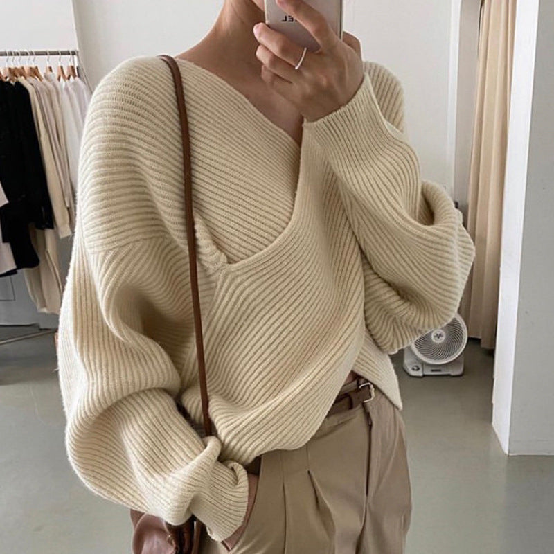 Luméa™ | Pull en tricot croisé chic