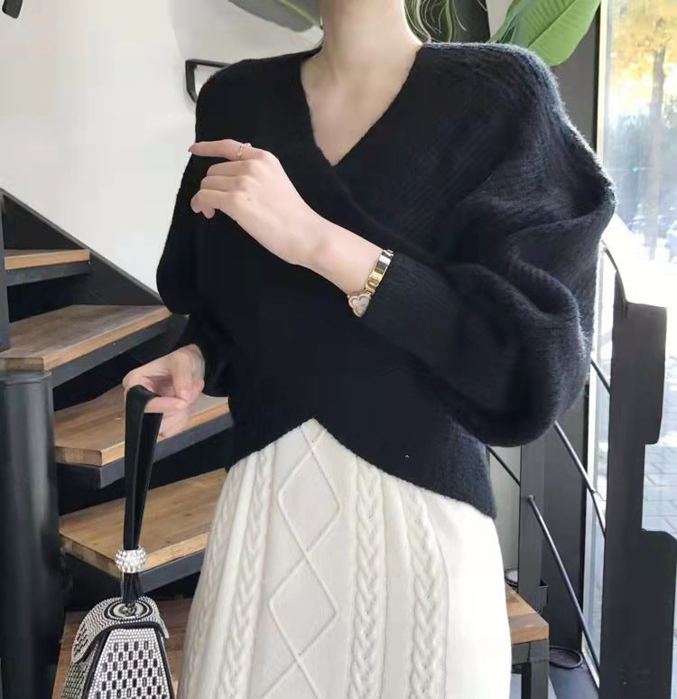 Luméa™ | Pull croisé en maille élégante
