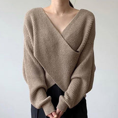 Luméa™ | Pull croisé en maille élégante