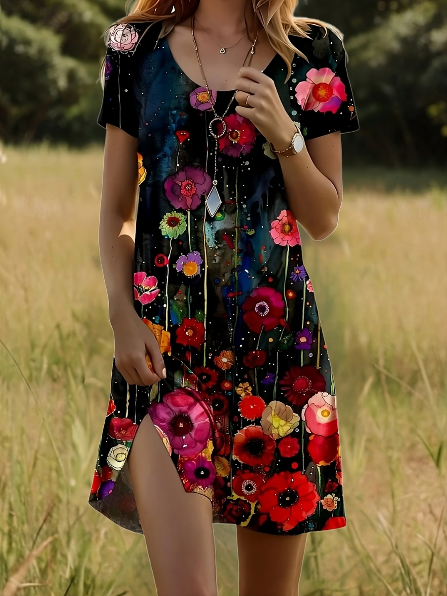 Luméa™ | Linnea Robe Courte Imprimée Tendance