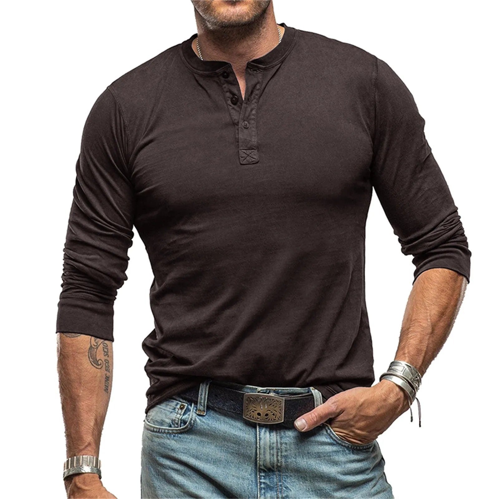 Luméa™ - Chemise vintage à manches longues