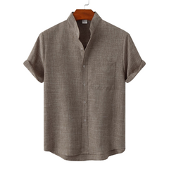 Luméa™ | Chemise en coton unie avec boutons