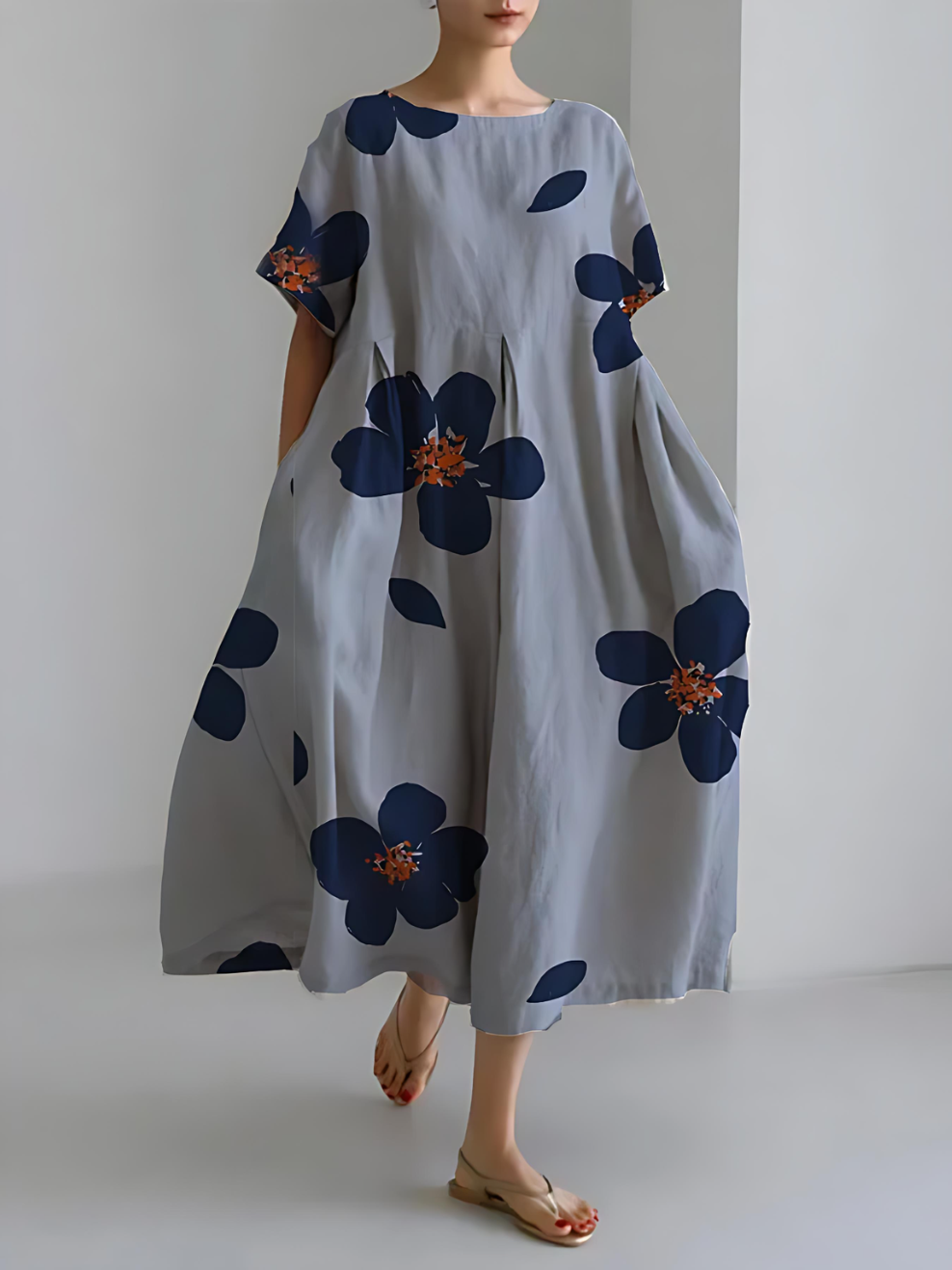 Luméa™ | Raffaella robe longue fleurie décontractée élégante