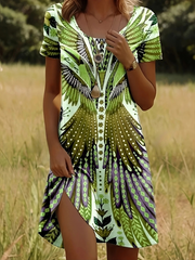 Luméa™ | Linnea Robe Courte Imprimée Tendance