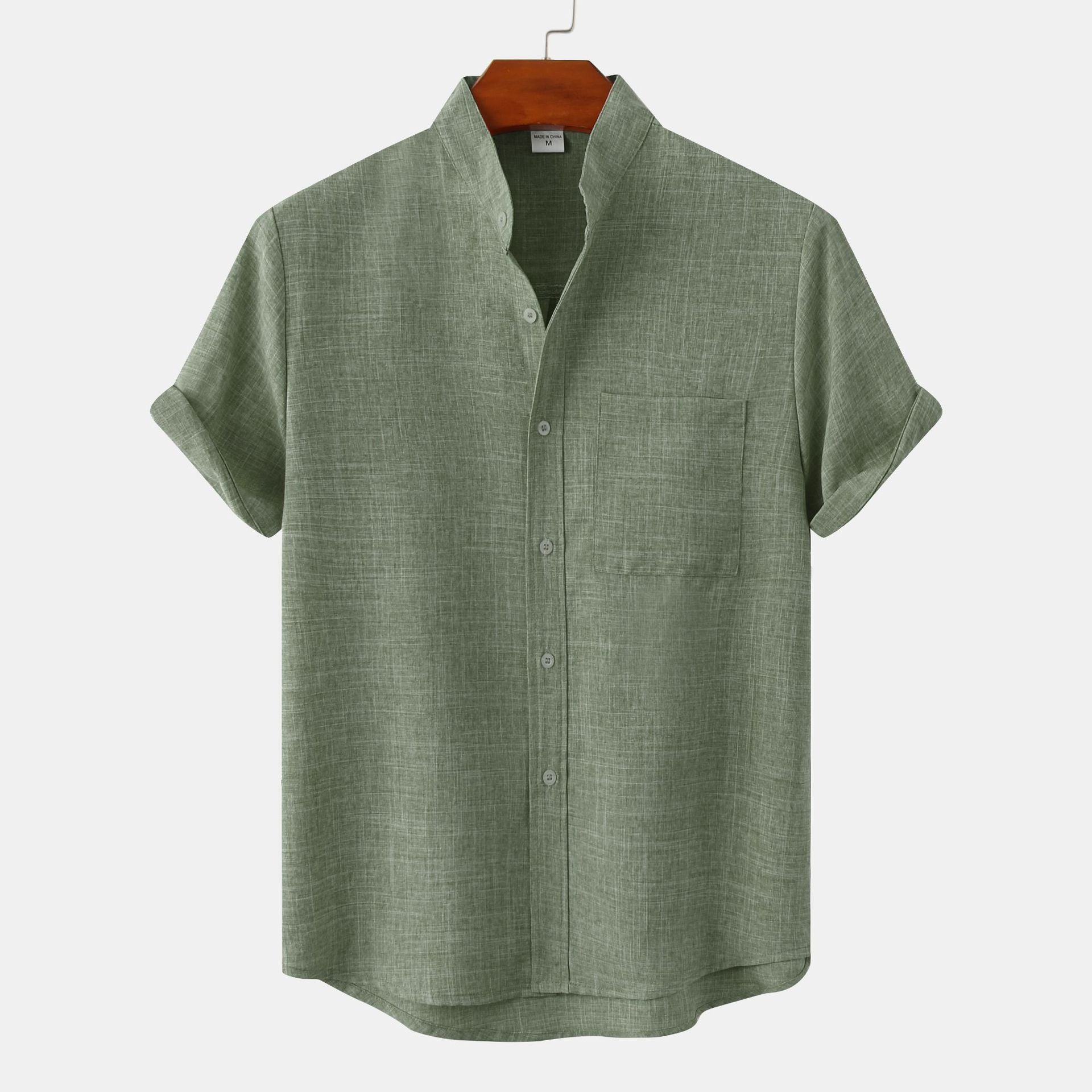 Luméa™ | Chemise en coton unie avec boutons