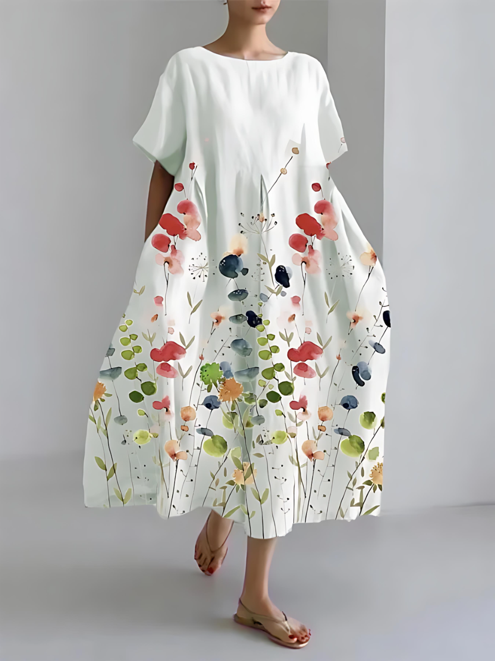 Luméa™ | Robe LILIANA longue fluide fleurie