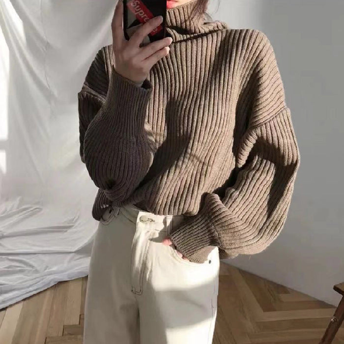 Luméa™ | Pull Luxe à col roulé et manches ballon