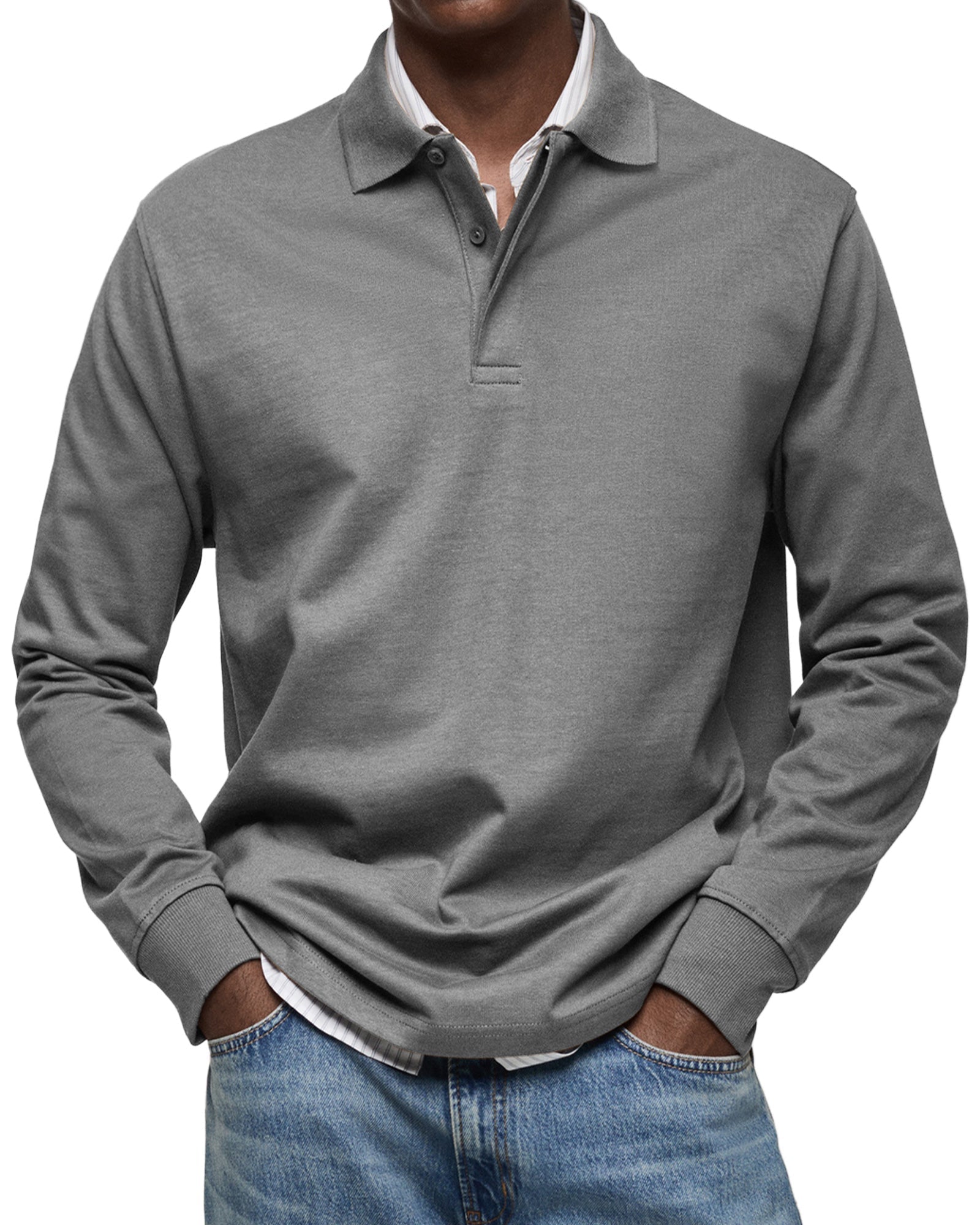 Luméa™ | Chemise Polo Décontractée à Manches Longues