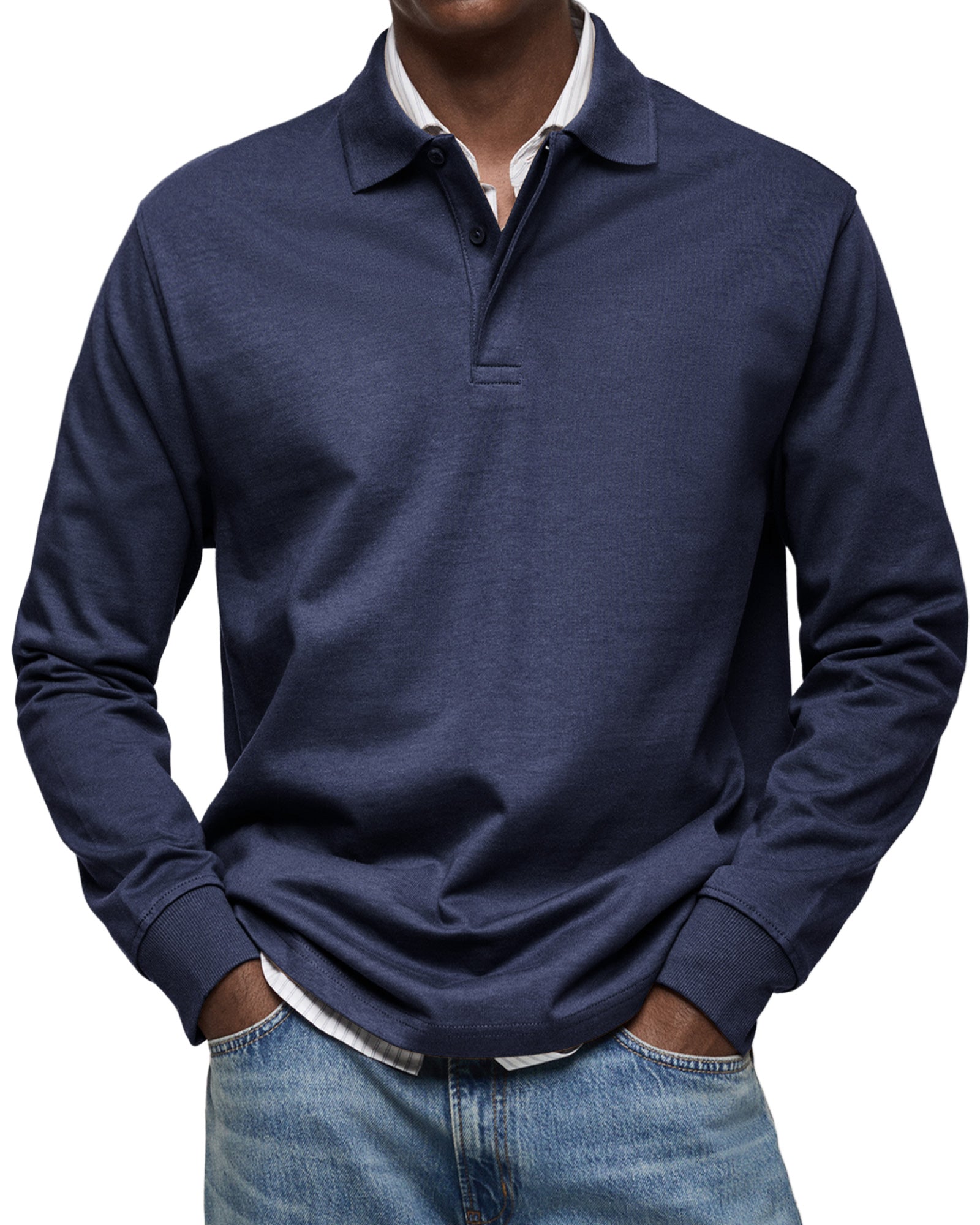 Luméa™ | Chemise Polo Décontractée à Manches Longues