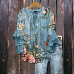 Luméa™ | Blouse à Imprimé Floral Vintage