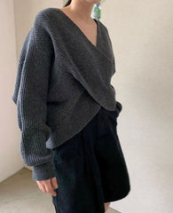 Luméa™ | Pull croisé en maille élégante