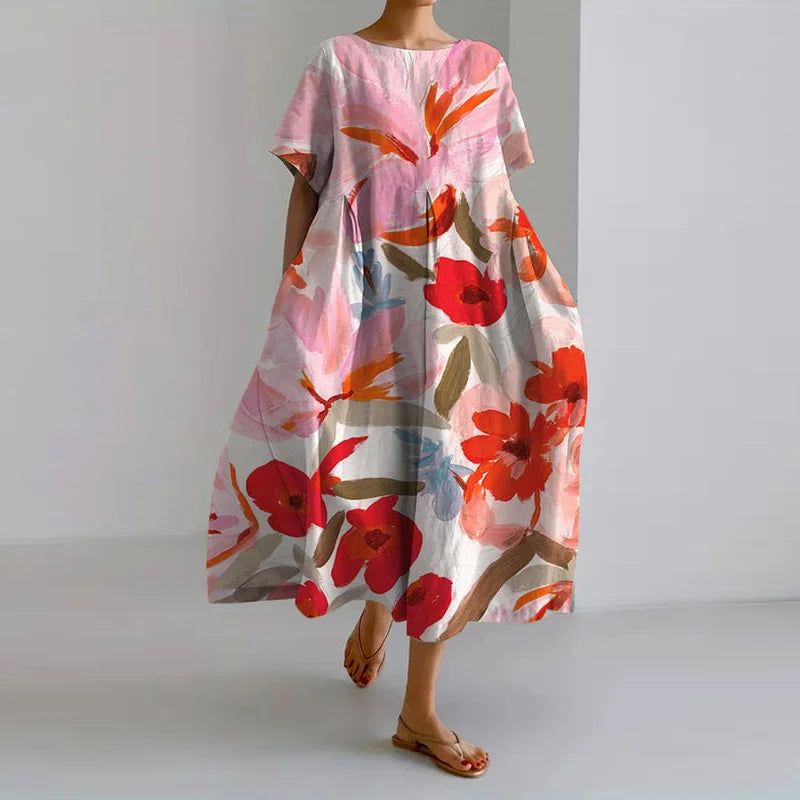 Luméa™ | Robe VALENTINA été fleurie coupe flatteuse fluide