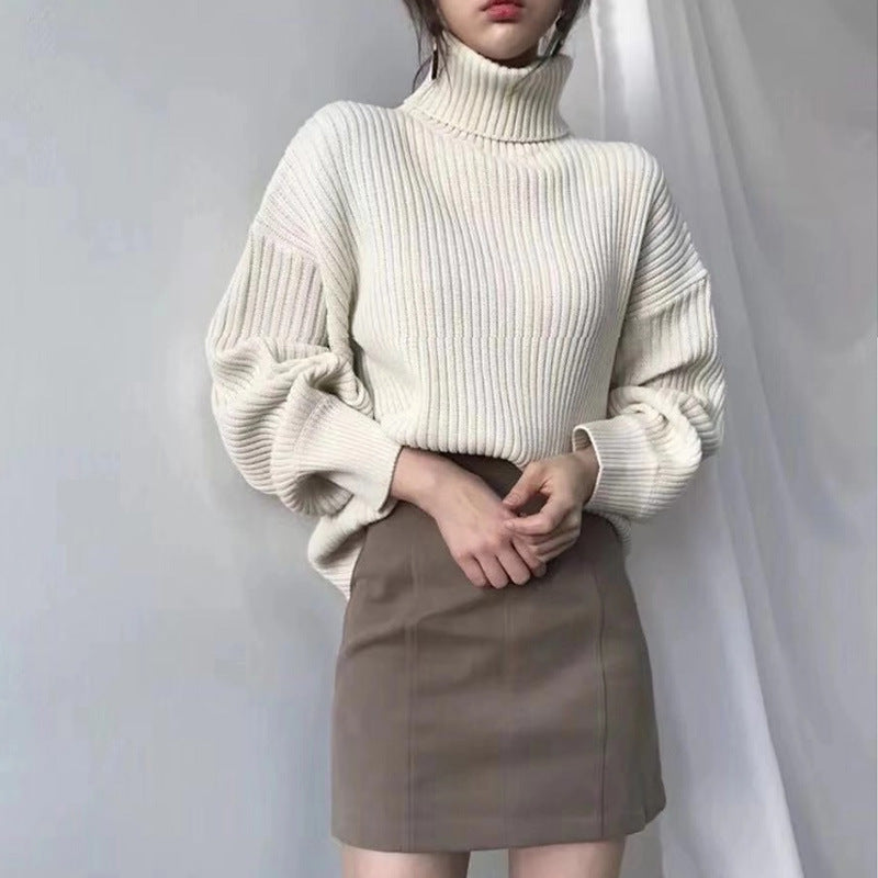Luméa™ | Pull Luxe à col roulé et manches ballon