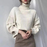 Luméa™ | Pull Luxe à col roulé et manches ballon