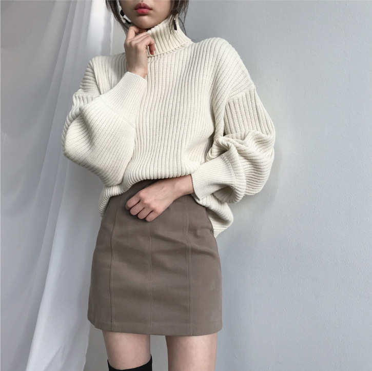 Luméa™ | Pull Luxe à col roulé et manches ballon