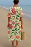 CÉLESTE | Robe botanique vintage