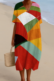 Solène II | Robe à patchwork multicolore