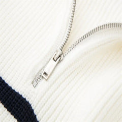Luméa™ | Pull zippé rayé