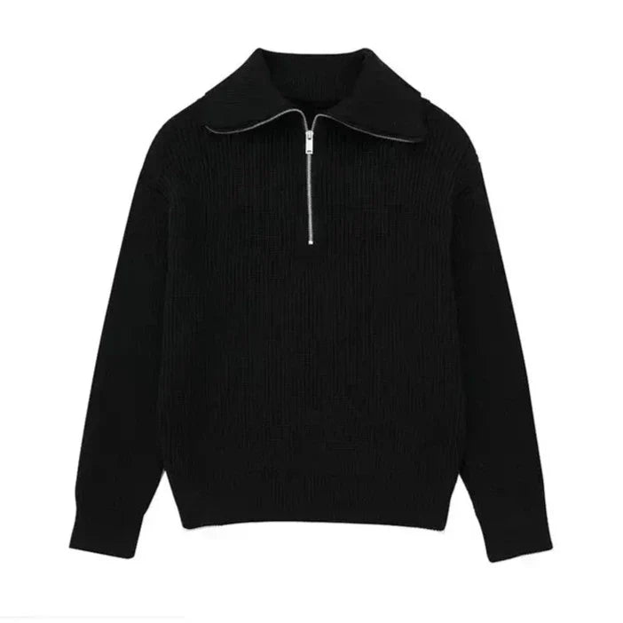 Luméa™ | Pull zippé rayé