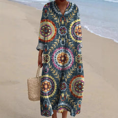 Soraya | Robe Bohème à Imprimé Ethnique