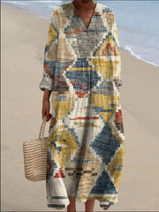 Naïa | Robe bohème à motifs ethniques