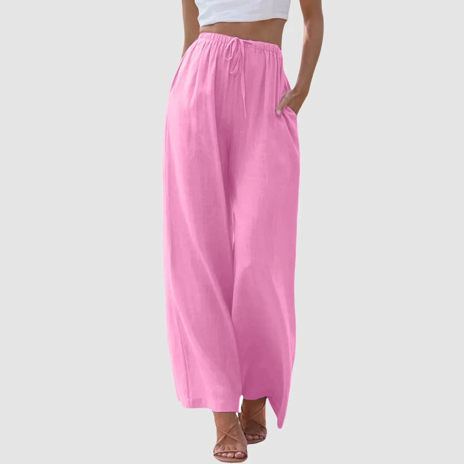 Luméa™ | Pantalon taille haute à jambes larges