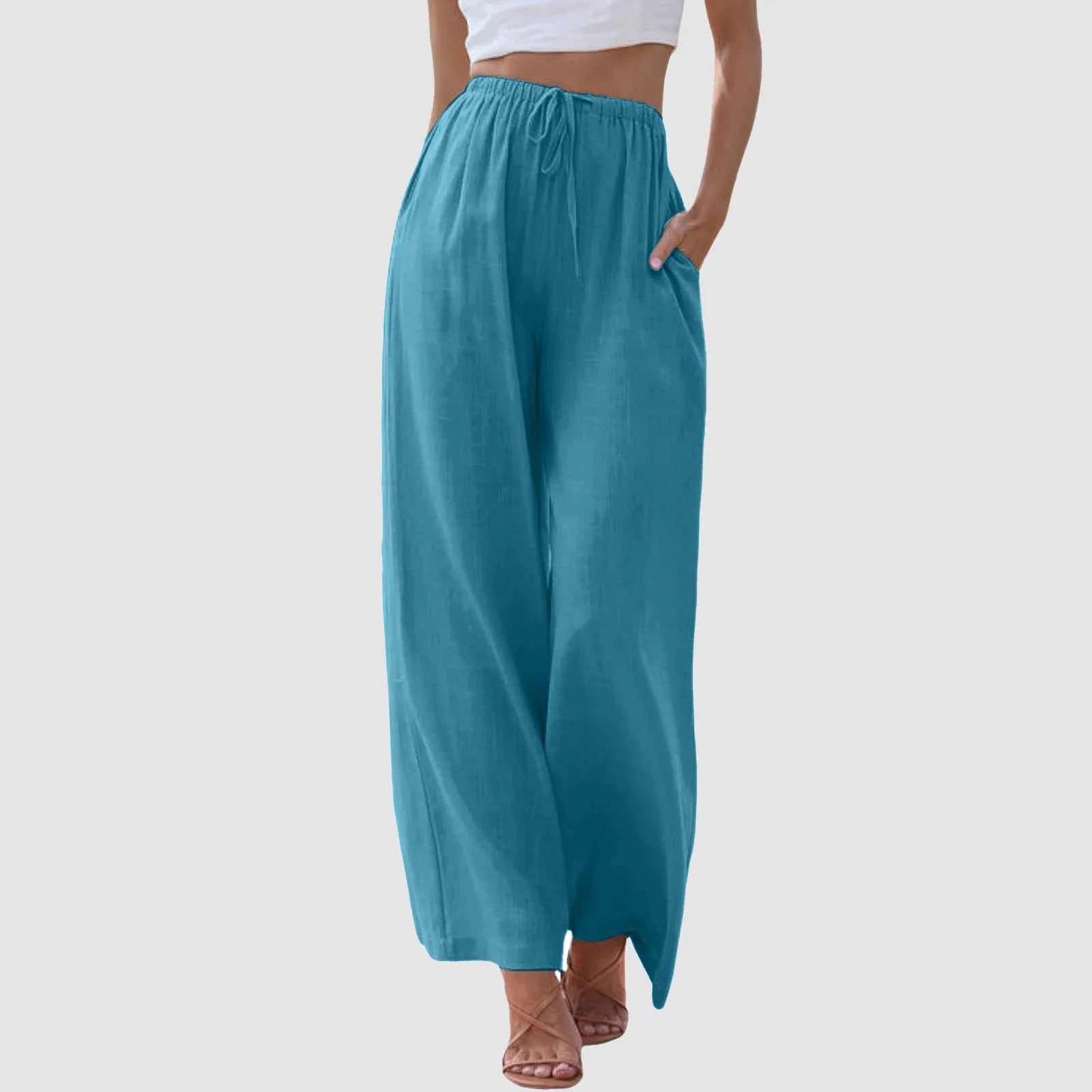 Luméa™ | Pantalon taille haute à jambes larges