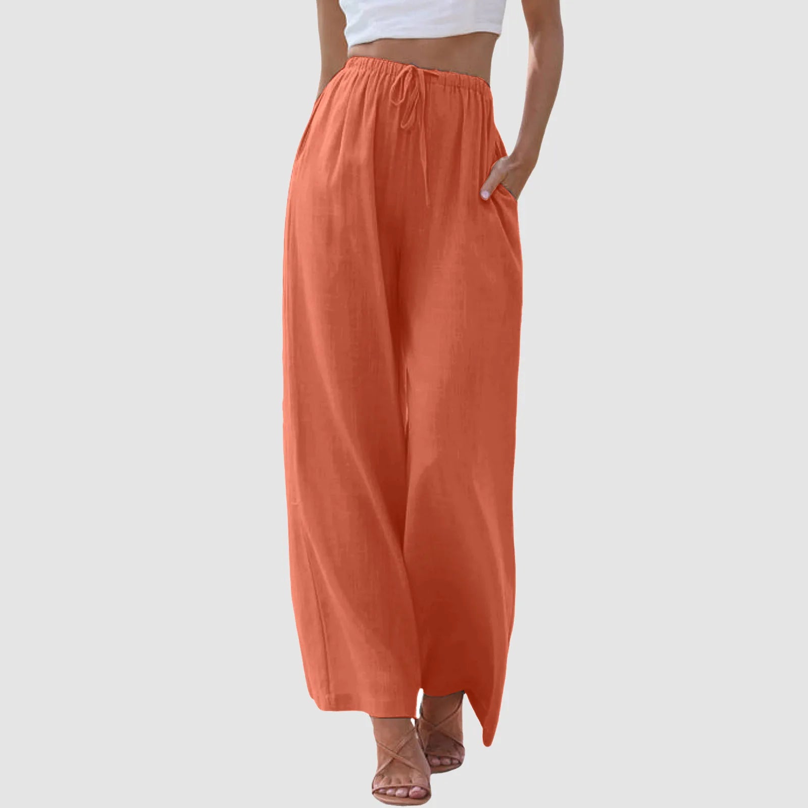 Luméa™ | Pantalon confort à jambe large et taille haute