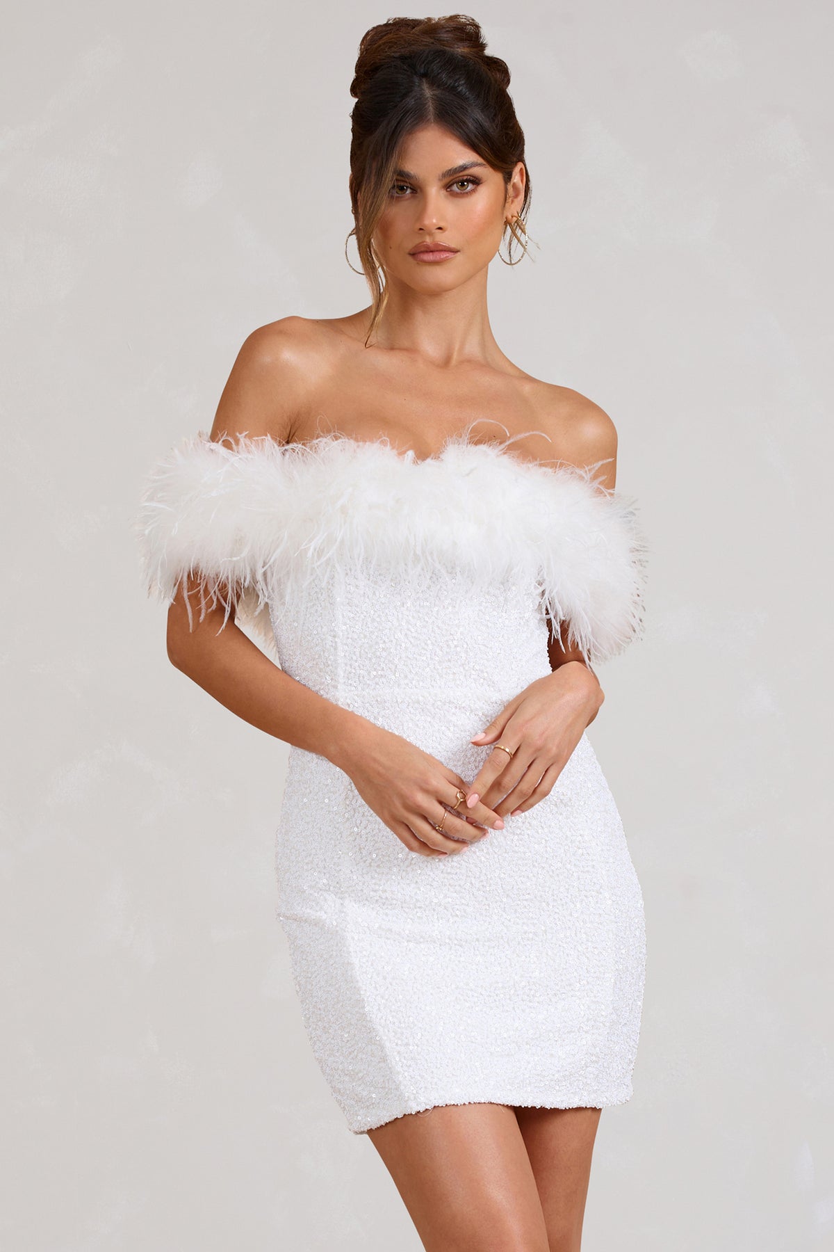 Luméa™ | Robe à paillettes avec plumes