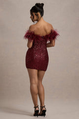 Luméa™ | Robe à paillettes avec plumes