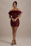 Luméa™ | Robe à paillettes avec plumes