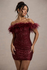 Luméa™ | Robe à paillettes avec plumes