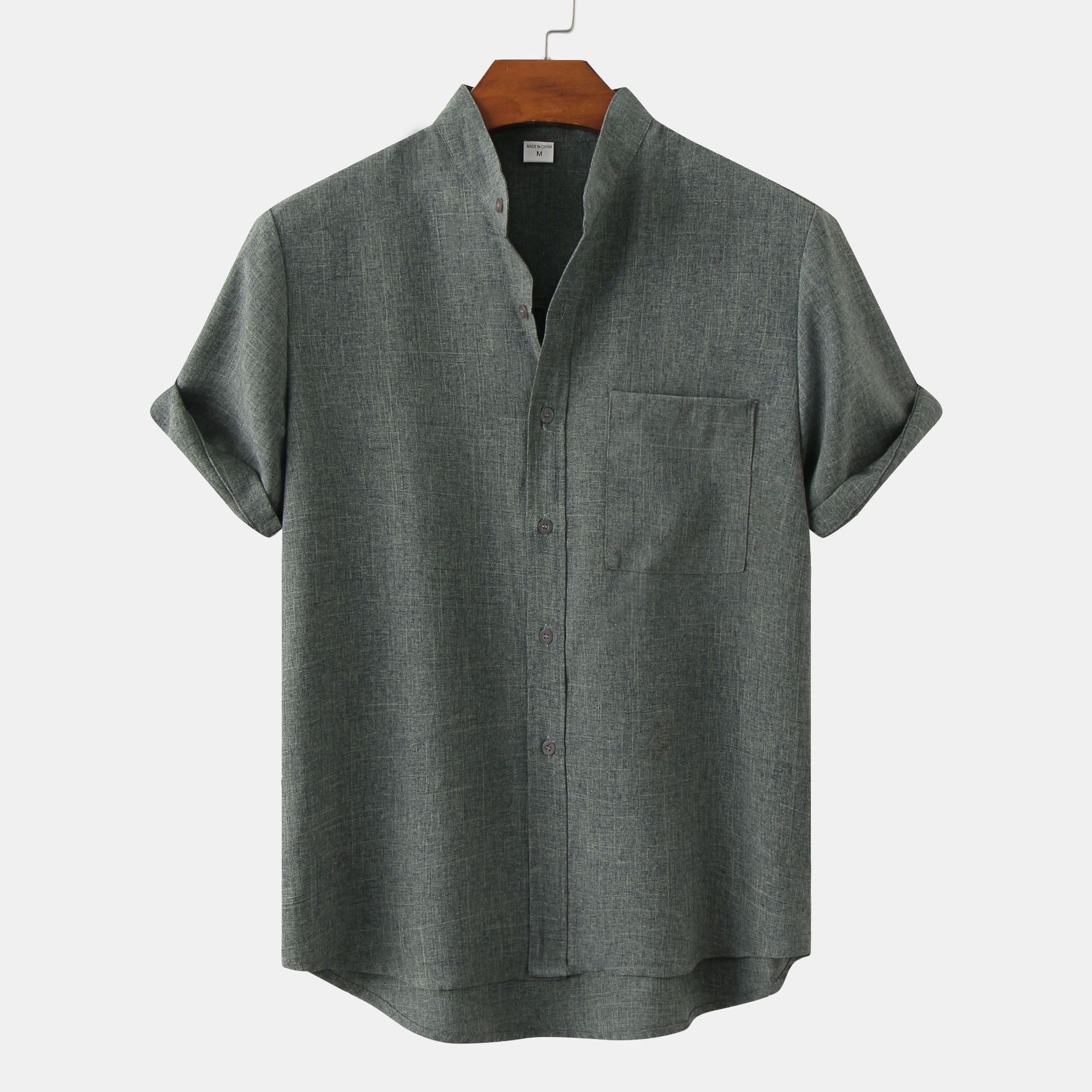 Luméa™ | Chemise en coton unie avec boutons