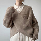 Luméa™ | Pull en tricot croisé chic