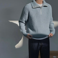 Luméa™ | Pull Azure à quart de zip