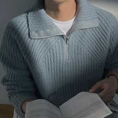 Luméa™ | Pull Azure à quart de zip