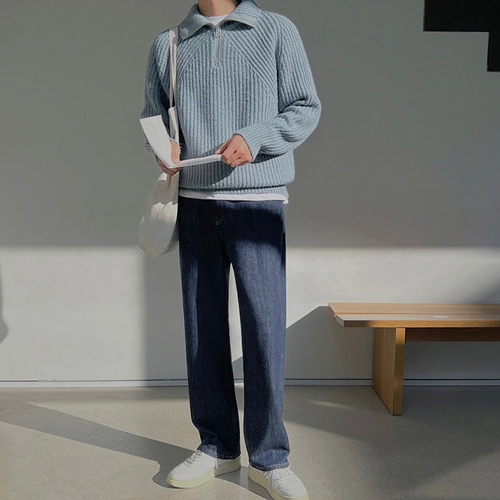 Luméa™ | Pull Azure à quart de zip