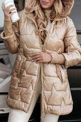 Luméa™ | Manteau d’Hiver Élégant avec Capuche et Doublure Matelassée