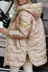 Luméa™ | Manteau d’Hiver Élégant avec Capuche et Doublure Matelassée