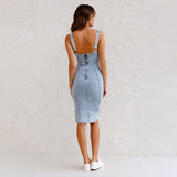Luméa™ | Robe camisole moulante en denim